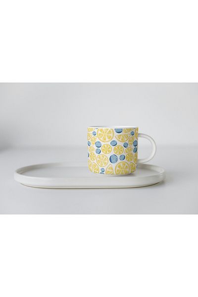 EYBaskı Tasarım Mixed Color Summer Themed Pattern Printed Porcelain Mug