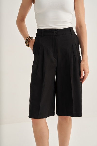 EBU Prive Women's Organic Cotton Bermuda Shorts Black