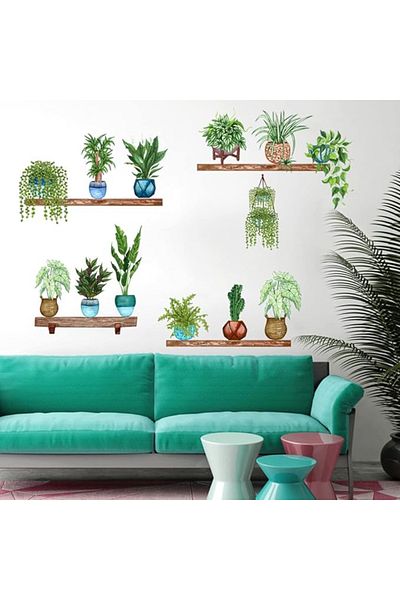 Larimar Tropical Plants Wall Sticker Model B