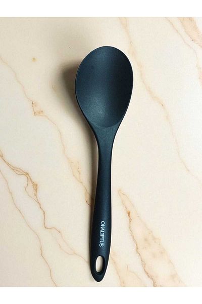 elfnur 30 cm Heat Resistant Fireproof Non-Stick Hard Tip Large Silicone Cooking Spoon