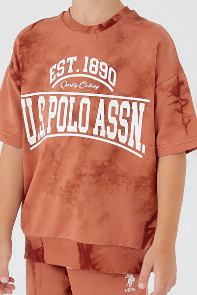 U.S. Polo Assn. U.S. Polo Assn Written in White Bold Brown Boys' Bermuda Set