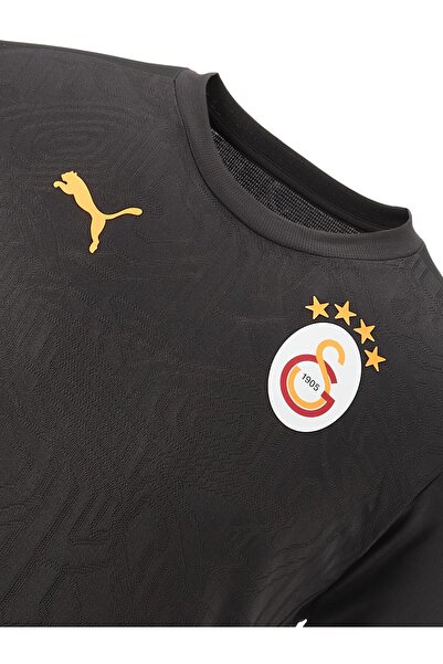 Galatasaray Γνήσιο μπλουζάκι προπόνησης με άδεια χρήσης με λαιμόκοψη σε μαύρο χρώμα