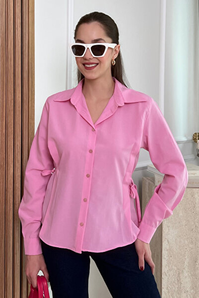 Butik Modana Yan Bağcıklı Gömlek