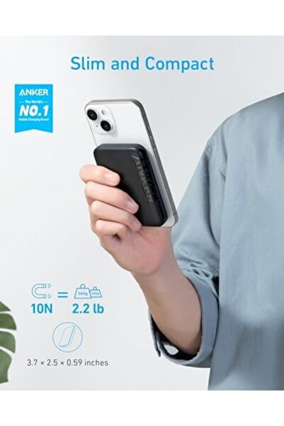 Anker Power Bank, 321 Magnetic Battery (PowerCore Magnetic 5K), Wireless Magnetic Portable Charger,