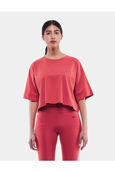 duneus Women's Crop Top - Bright Red