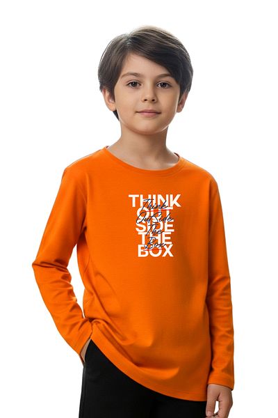 YA KO KİDS Round Neck T-Hind Our Printed Patterned Boy's Sweatshirt