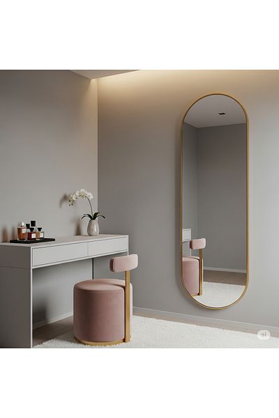 private house Shatter-resistant oval wall mirror. 120*60 cm