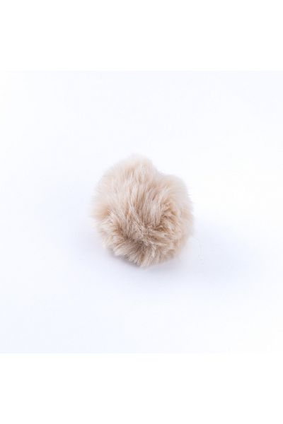 Bimotif Plush Pompon Keychain, Cream