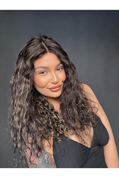 Suzan Peruk Yıka Çık Kıvırcık Afro Hayalet Tül peruk ışıltılı