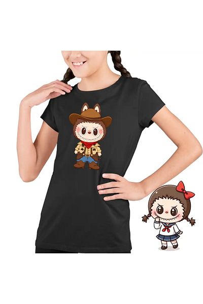 OEM Labubu Cowboy Kids Girls T-Shirt