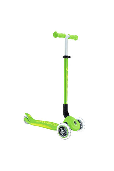 Globber Elite Deluxe 3 Tekerlekli Katlanabilir Işıklı Yeşil Scooter 439-606