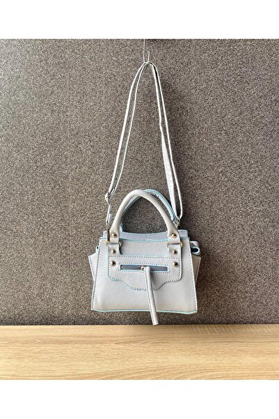 Dadali Front Zipper Shoulder and Handbag Baby Blue