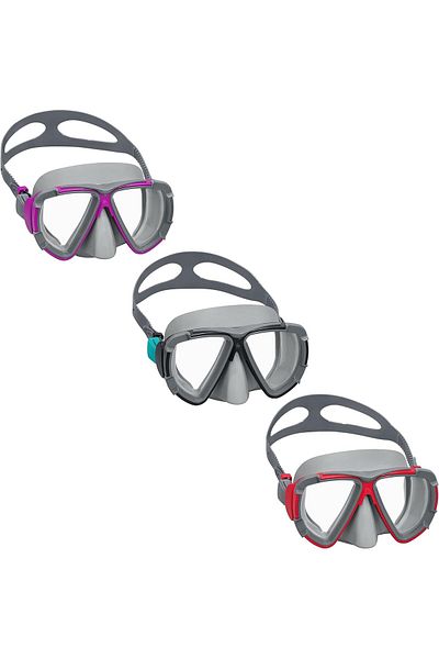 BESTWAY Adult Swim Goggles | Swimming Goggles with Nose Cover, Wide View, UV Protection, No Leakage,