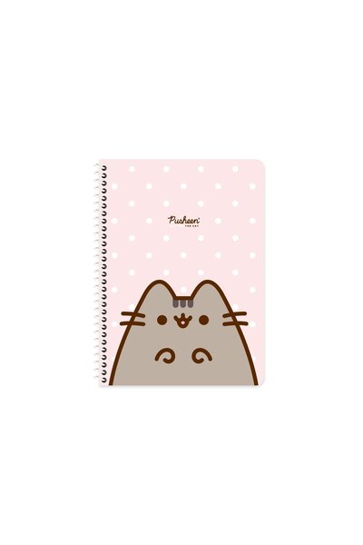 KESKİN COLOR Sharp Color Pusheen A4 Lined Spiral Notebook – 80 Sheets