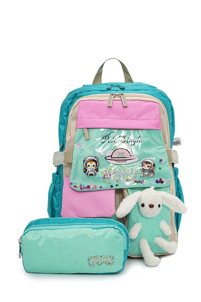 eBavul Plush Rabbit Girl's Primary School Bag Set
