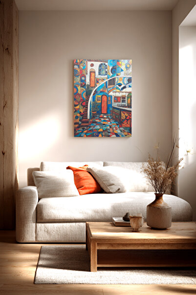 Ahsen resim çerçeve Apstraktna slika Šareni mozaik Pogled Slika na platnu Rad...