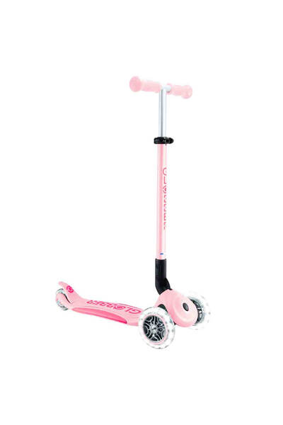 Globber Elite Deluxe 3 Tekerlekli Katlanabilir Işıklı Pembe Scooter 439-710