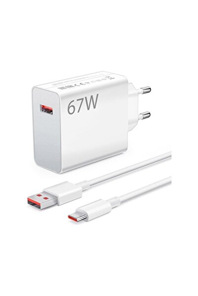 Teknowork 67 watt Şarj aleti Type-C Turbo Hızlı Şarj Aleti Android İos Tüm cihazlara Uyumlu