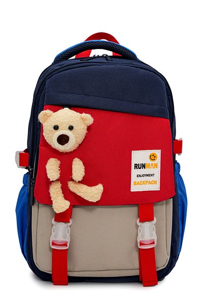 eBavul Plush Teddy Bear Detailed Girl's Primary School Bag Set
