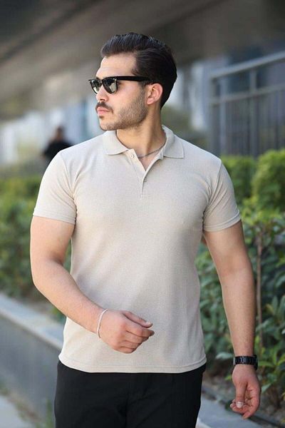 Aymood Men's Short Sleeve Collared T-Shirt