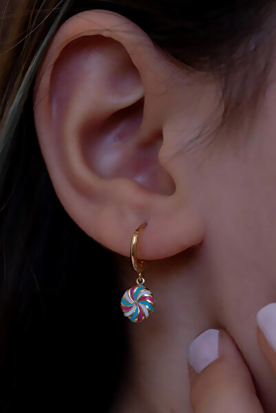 Bayar Gold 14 Ayar Altın Renkli Halka Çocuk Küpe