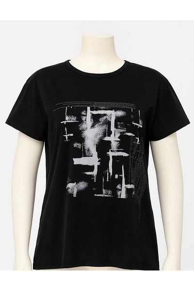 wear on Luxury Plus Size Stone Embroidered Viscose Short Sleeve Mother Combed Cotton