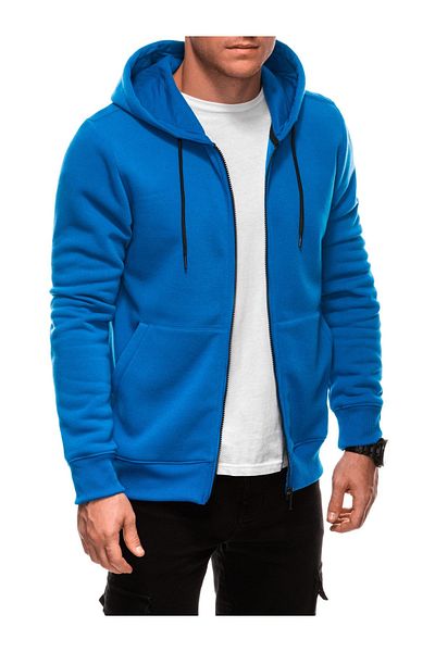Edoti Men's zip-up hoodie BASIC EM-SSBZ-0101 Blue