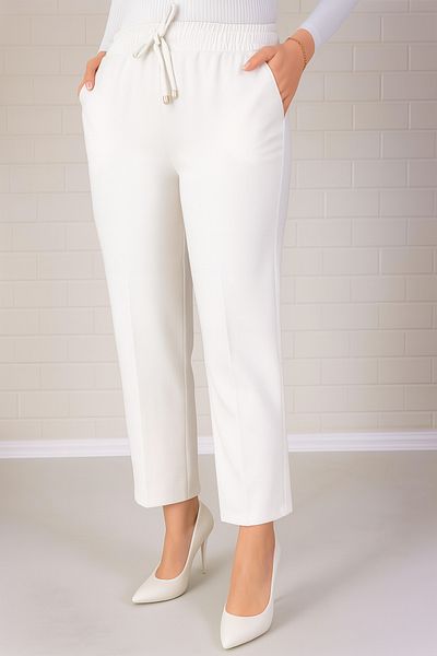 VOICTEC Plus Size Bell Fabric Pocket Carrot Pants with Elastic Waist
