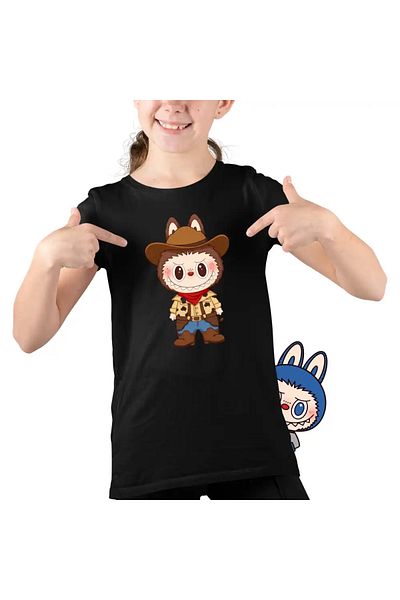 OEM Labubu Cowboy Kids Girls T-Shirt