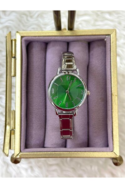 BY YASİN TOPÇU ساعة بسوار دائرية بمينا أخضر