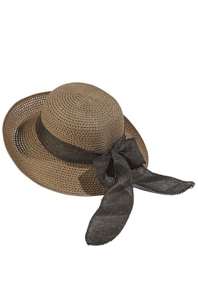 IBU Cork Straw Hat Vintage Decorated with Ribbon