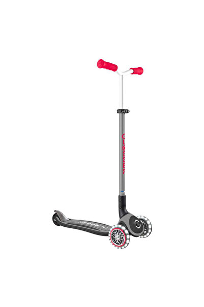 Globber Master Işıklı Katlanabilir Scooter - Kırmızı Siyah 663-120