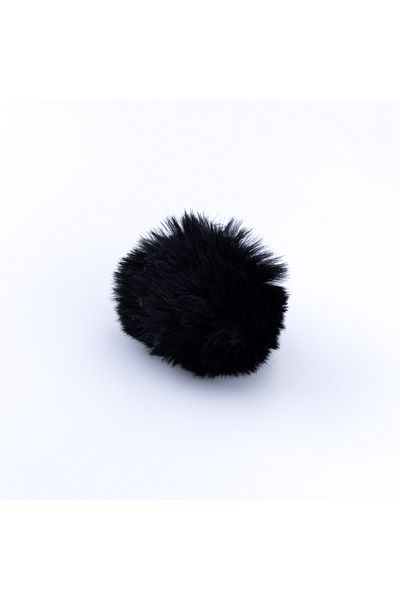 Bimotif Plush Pompon Keychain, Black