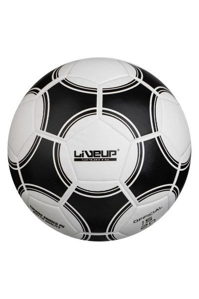 divendi-ro Minge de fotbal din piele sintetică, mărimea 5, albă cu modele negre mate