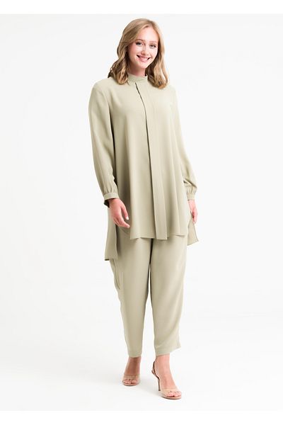 Armağan Judge Collar Asymmetrical Tunic