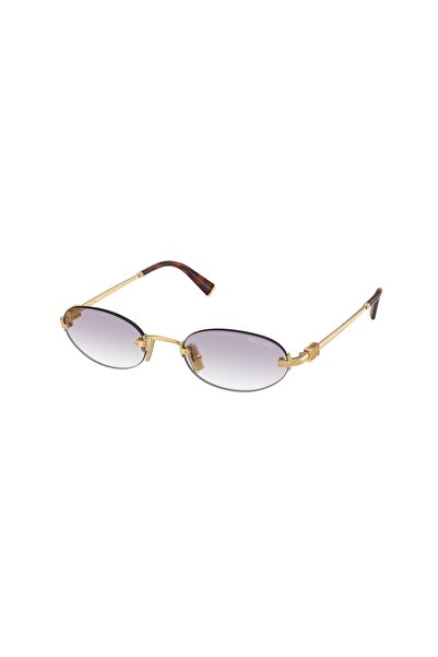 Miu Miu Mu A54 5Ak-040 Women's Sunglasses Gold Metal Frame Gradient Lens Uv400