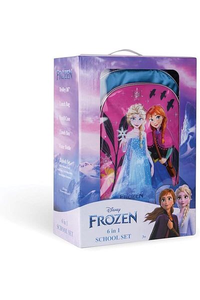 Trucare Disney Frozen We Lead Together 6-in-1 Trolley Box Set for Girls, 16-inch Size