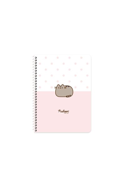 KESKİN COLOR Sharp Color Pusheen A4 Lined Spiral Notebook – 80 Sheets