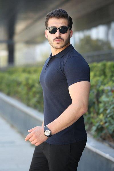 Aymood Men's Short Sleeve Collared T-Shirt