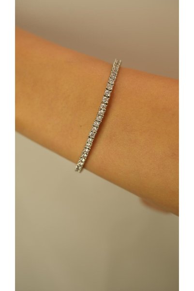 Jerie Zircon Stone Casting 4mm Waterway Bracelet