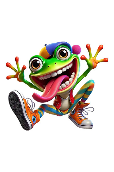 MegaSticker ملصق ضفدع ممتع للسيارة والدراجة النارية والخوذة والكمبيوتر المحمو...