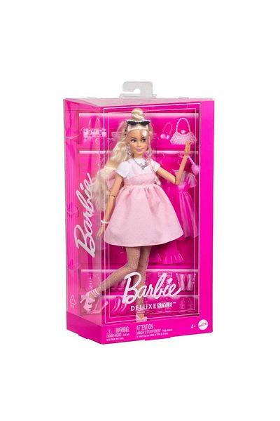 mattel Barbie Deluxe Fashionista Pink Dress Doll