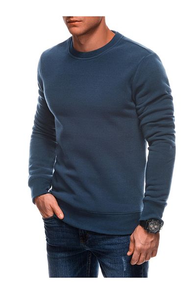 Edoti Men's round neck sweatshirt BASIC EM-SSBN-0100 Navy
