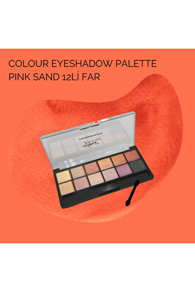 Homm Bitkisel COLOUR EYESHADOW PALETTE PINK SAND 12Lİ FAR