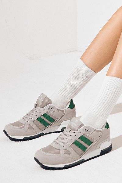 PowerSpeed Unisex Gray Green Thermo Sole Striped Lace-Up Sports Shoes