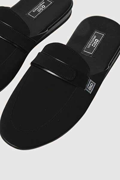 vory Ανδρικές μαύρες παντόφλες σπιτιού, δώρο για γαμπρόν VR.GC.03.T50.Y09