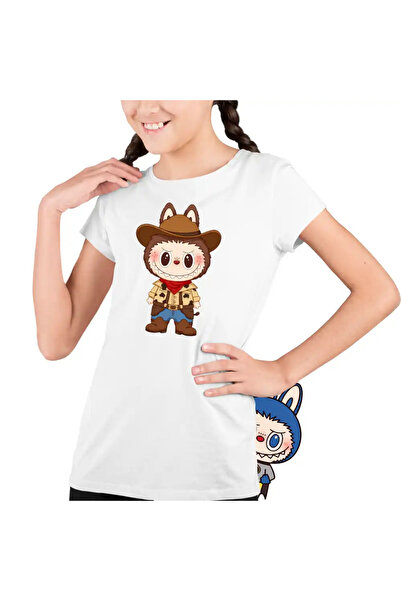 OEM Tricou Copii Fete Labubu Cowboy