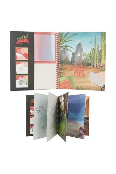 Top Model Dino Paintable Template Sticker Design Notebook 412473