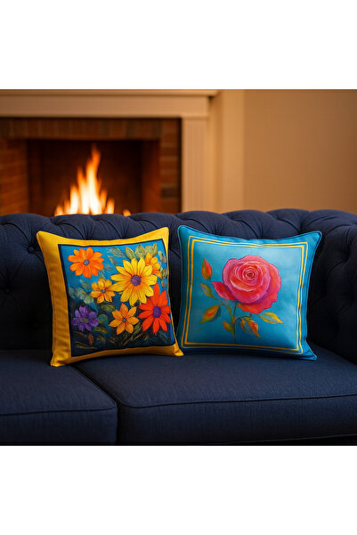 Limon Soft Κάλυμμα μαξιλαριού 3D Digital με τύπωμα Σετ με 2 Μαξιλαροθήκες με ...