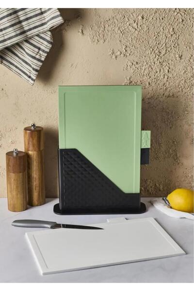HomeTarz Forest 4 Piece Cutting Board Set with Stand